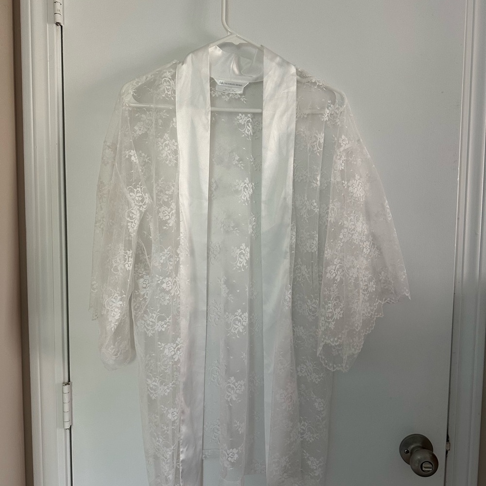 Victoria’s Secret lace and silk robe